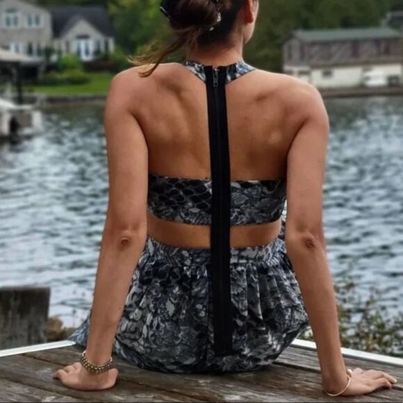 Stylestalker chiffon cut out phyton snakeskin print maxi dress gown - Picture 5 of 12